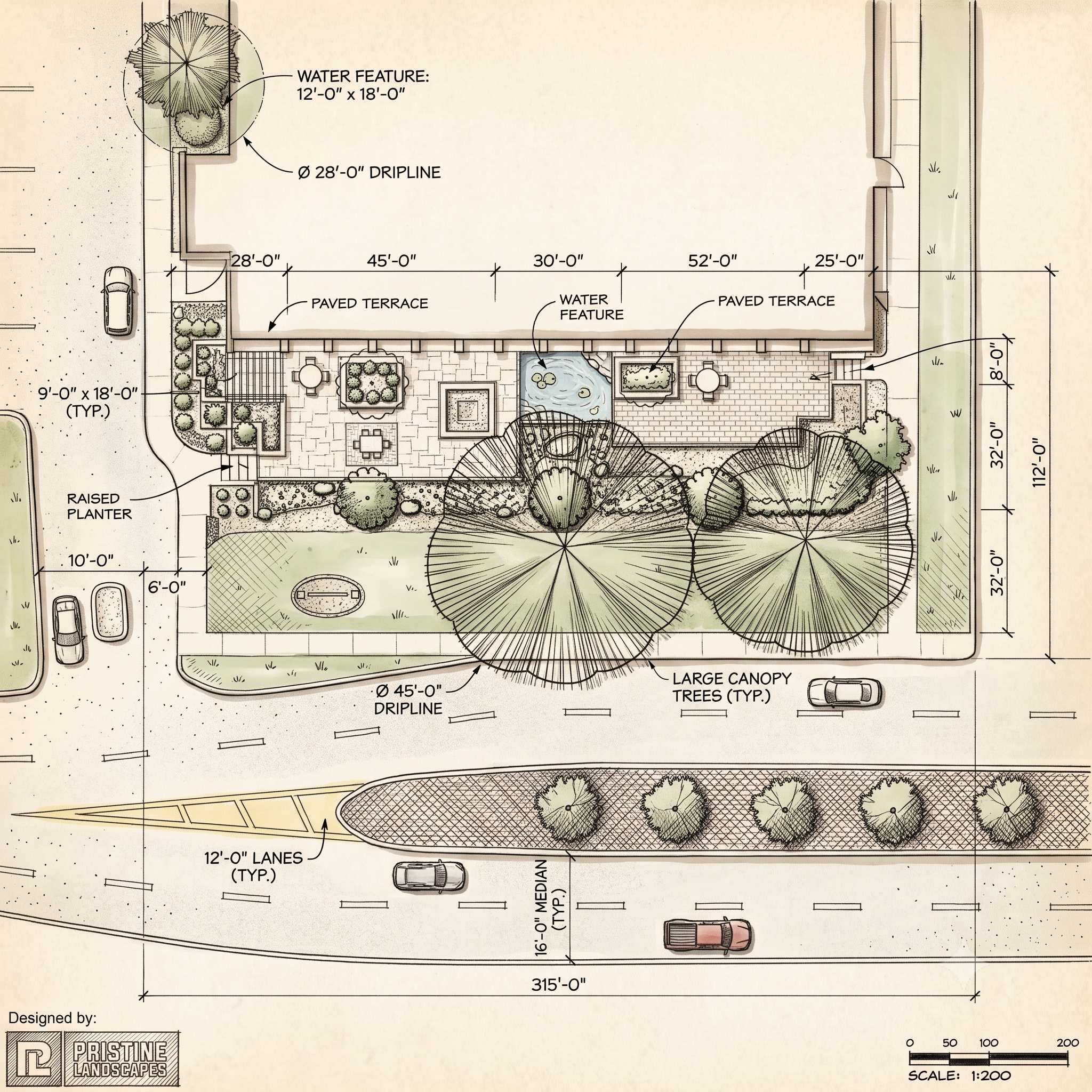 Commercial terrace site plan